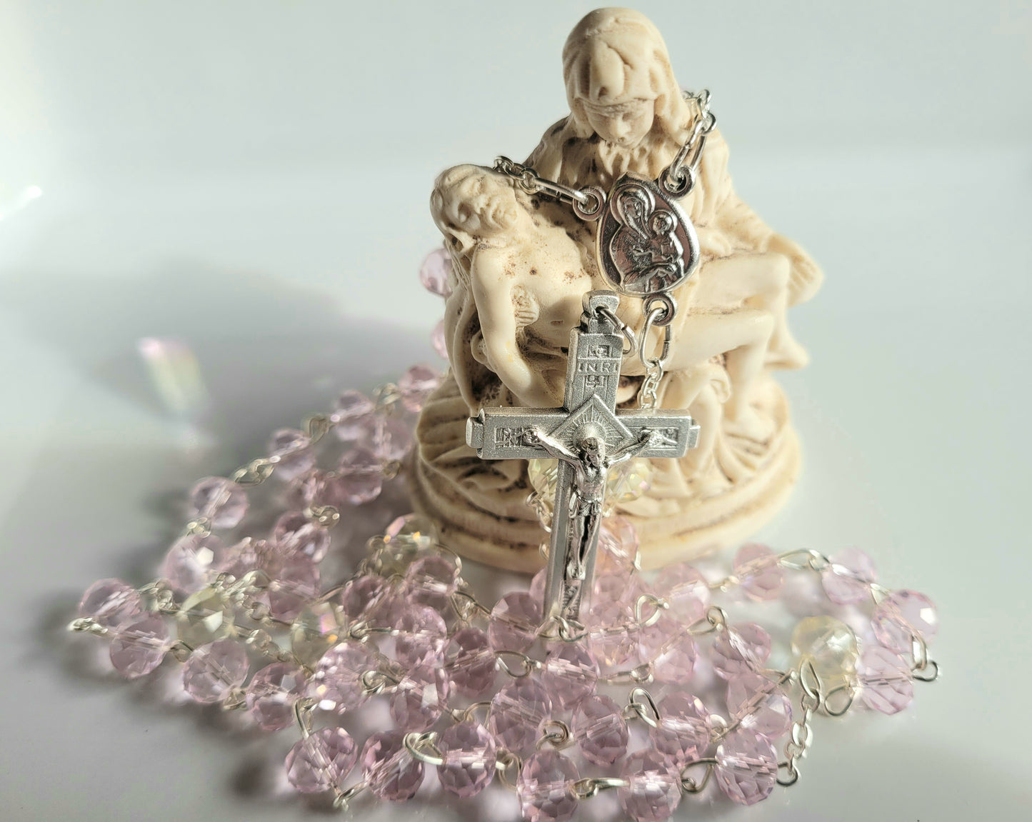 Pink Crystal Rosary