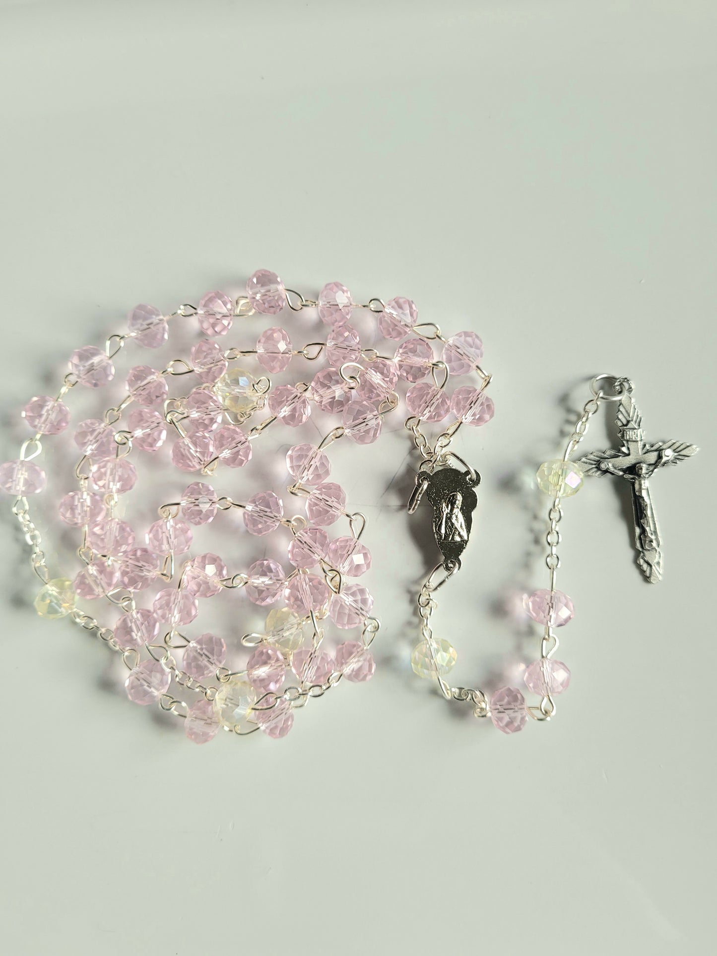 Pink Crystal Rosary